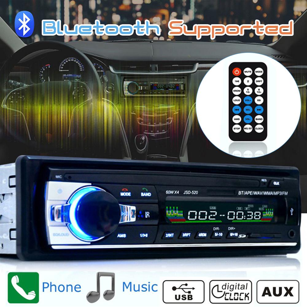 12V 60W Car in Dash Player LCD-VA Screen Music MP3 Player for Car Home Stereo Receiver USB AUX Inputs Bluetooth FM Radio Player