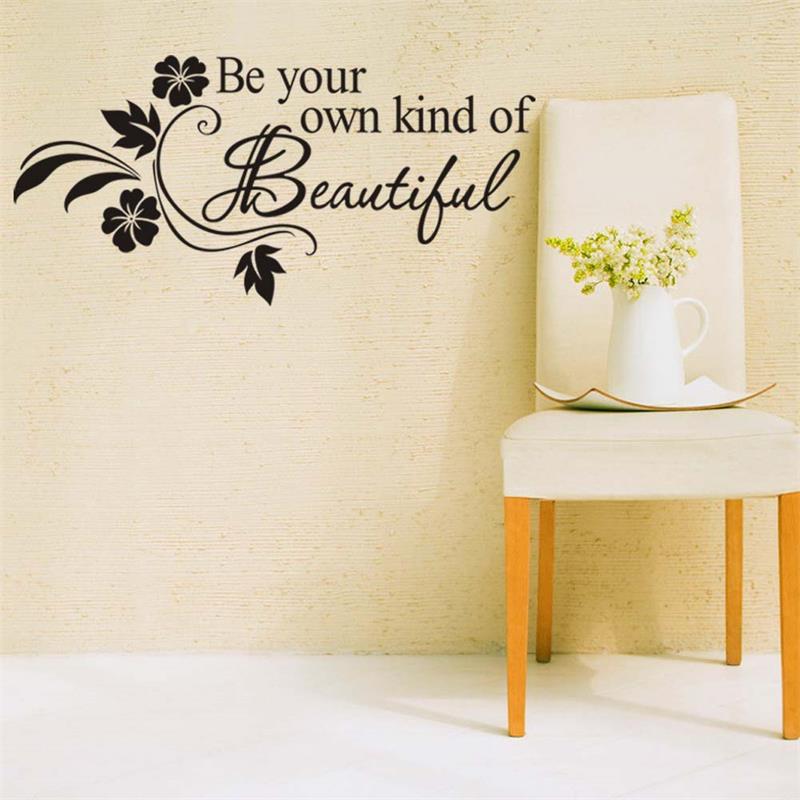 Be your own kind of beautiful vinyl wall sticker quotes lettering words for kids girls bedroom bathroom home decor decal