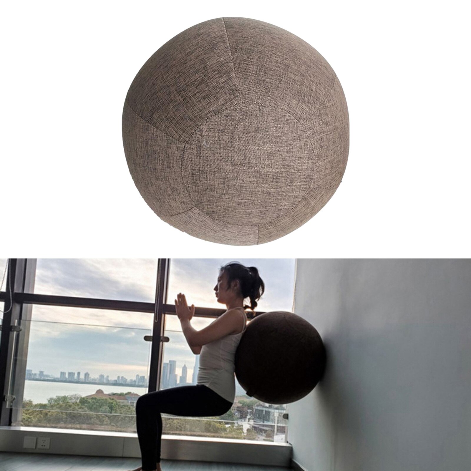 55cm træningsbolddæksel yoga pilates bold siddende kuglestolovertræk træningsbold beskytter dækning pilates gymbold