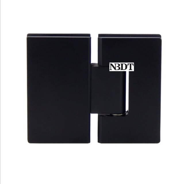 2Pcs/Lot 304 Stainless Steel 180 Degrees Frameless Glass Screen Hinge Glass To Glass Hinges Shower Enclosure Cubicle Rose Black: Matte Black
