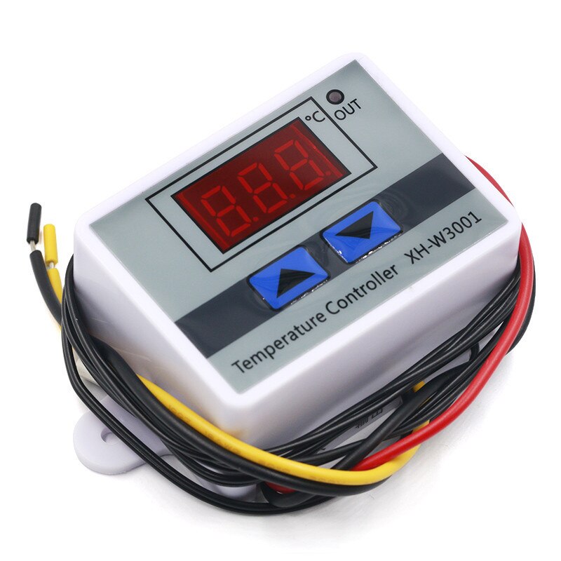 10A 12V 24V 220VAC Digital LED Temperature Controller XH-W3001 For Incubator Cooling Heating Switch Thermostat NTC Sensor