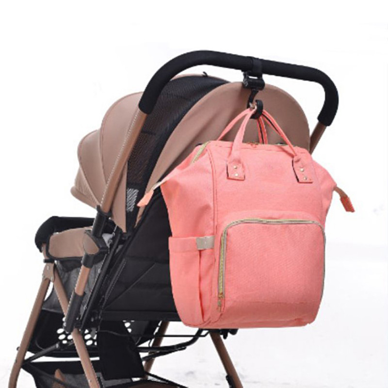 2 piezas/accesorios de sillas de bebé Multi-función ganchos cochecito colgadores con forma de gancho bolsas bolsa de mamá ganchos giratorios 360-Degre