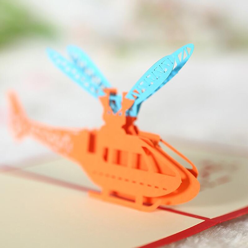 Tarjetas emergentes 3D, tarjeta de graduación de feliz cumpleaños, tarjeta de del Día del Padre, tarjeta de recuerdo, avión, de modelismo para niño, papá, niños, Padre