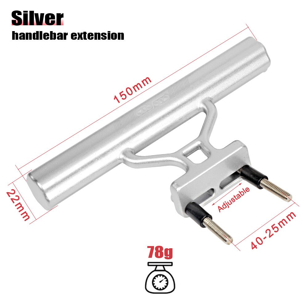 Ouo sykkelstyreforlenger i aluminiumslegering, sykkelfesteholder, ultralett sykkelstyreforlengerbrakett, sykkeltilbehør: Hvit