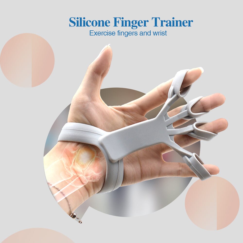 3PCS Finger Gripper Silicone Hand Gripper Resistance Band Hand Grip Wrist Stretcher Finger Expander Strength Trainer Exercise
