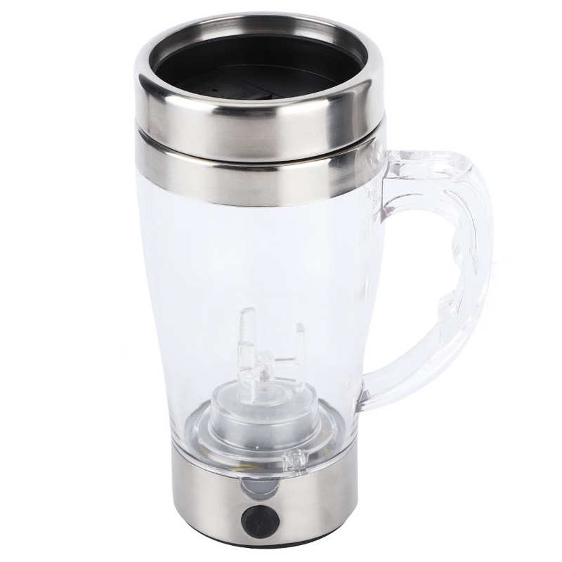 350ml Milkshake Blender Stainless Steel Automatic Coffee Mixing Cup Electric Coffee Self Stirring Cup Mixing Mug for Home Office