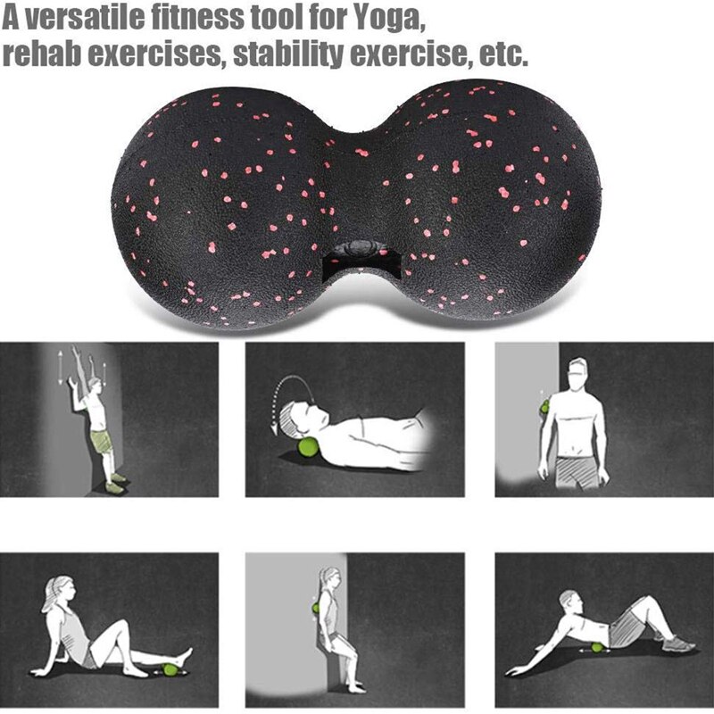 Pelota de miofascia EPP Lacrosse, Bola de masaje de cacahuete de alta densidad, ligera, Fitness, ejercicio, Fascia, alivia el dolor, Yoga