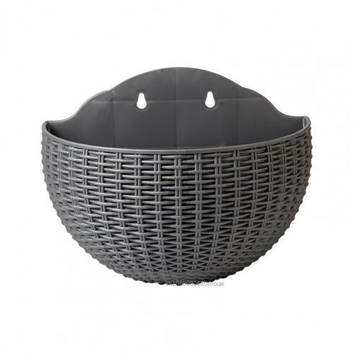Flower Pot Exquisite Wall-mounted Plastic Wall Hanging Basket Flowerpot for Outdoor Garden Balcony Decoration Planter: Red / Giant