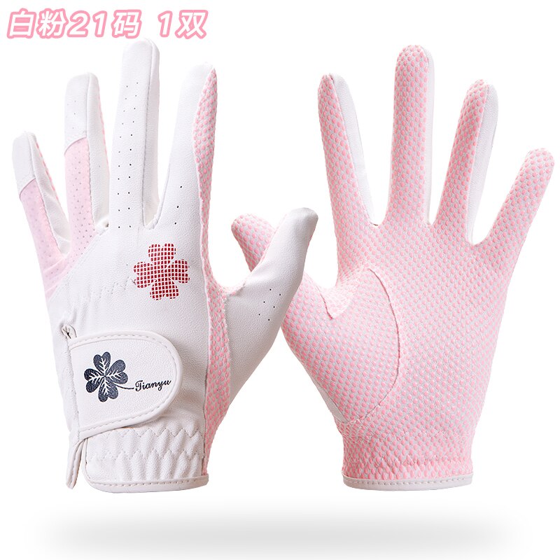 Women's golf gloves Korean anti slip gloves palm silicone particles left and right hands: 8