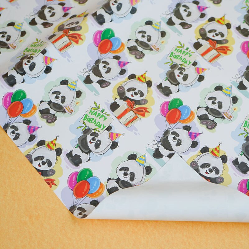 50x70cm Animal Cartoon Style Wrapping Paper Roll for Wedding Kids Birthday Baby Shower Wrap Craft Paper Decor: S1