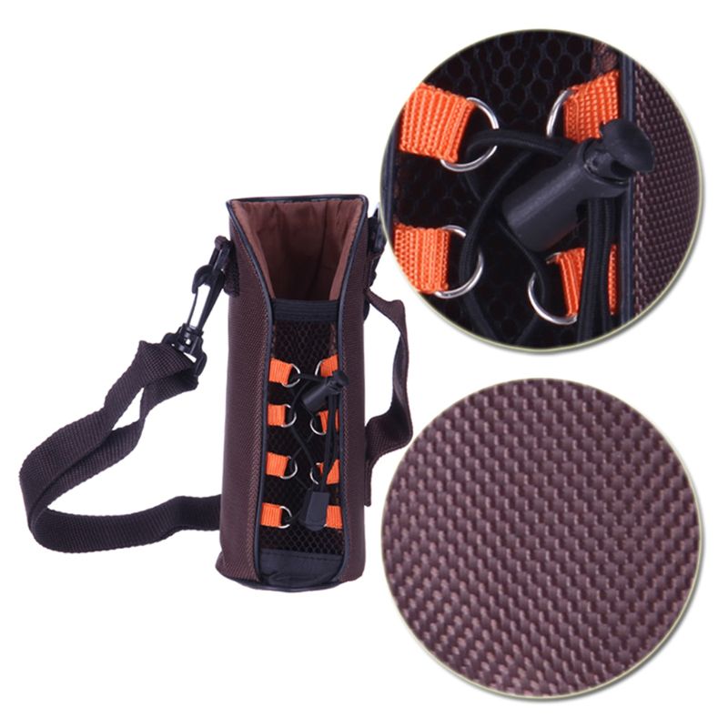 Vattenflaskhållare värmeisolerad täckväska fodral påsehållare med axelrem utomhusverktyg