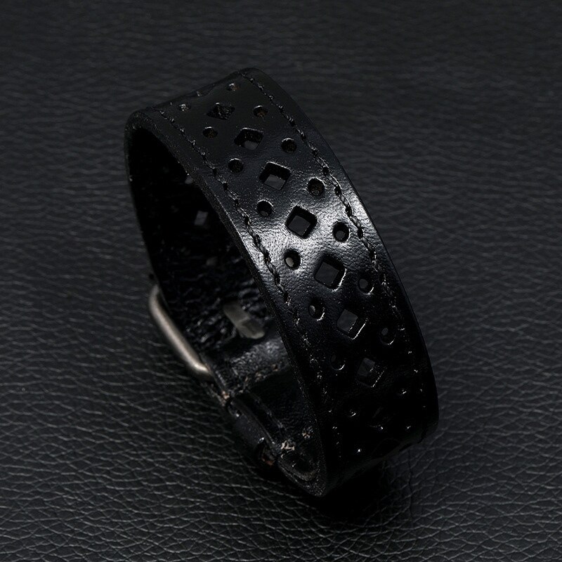 Niuyitid Retro Hollow Out Mannen Armband Hand Sieraden Pulsera Bijoux Party Drie Kleuren