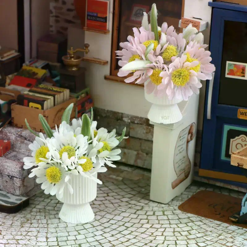 Miniature Flower Potted Plant Ornament Dollhouse Mini Bonsai Model Decoration Dolls House Micro Garden Scene Photography Props