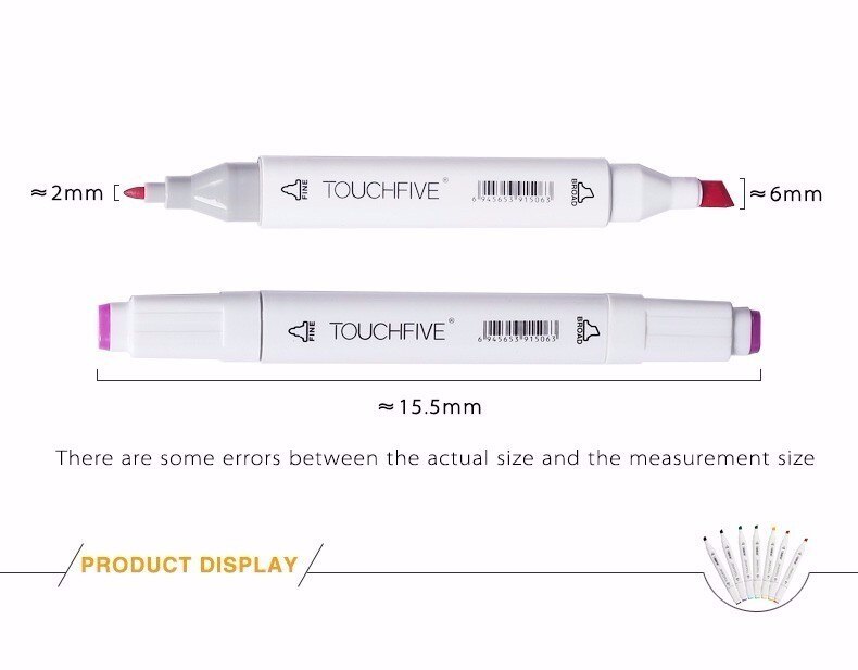 Artist Touchfive 12 24 colors Blendable Alcohol Sketch Marker pens Skin Tones set for Portrait Illustration Drawing Art Supplies