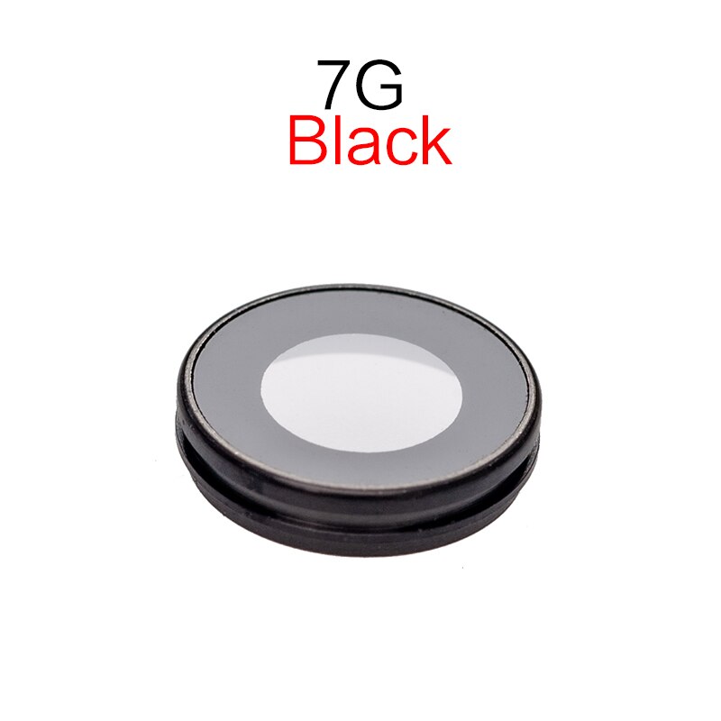 1 sztuk tylna kamera szklany obiektyw pierścień Bezel pokrywa uchwyt dla iPhone 7 8 Plus X obiektyw części zamienne: For 7G Black
