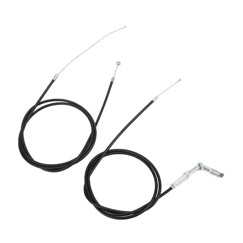 Throttle Clutch Cable Kit Motorized Bicycle Parts Black PVC Steel for 49cc 66cc 80cc