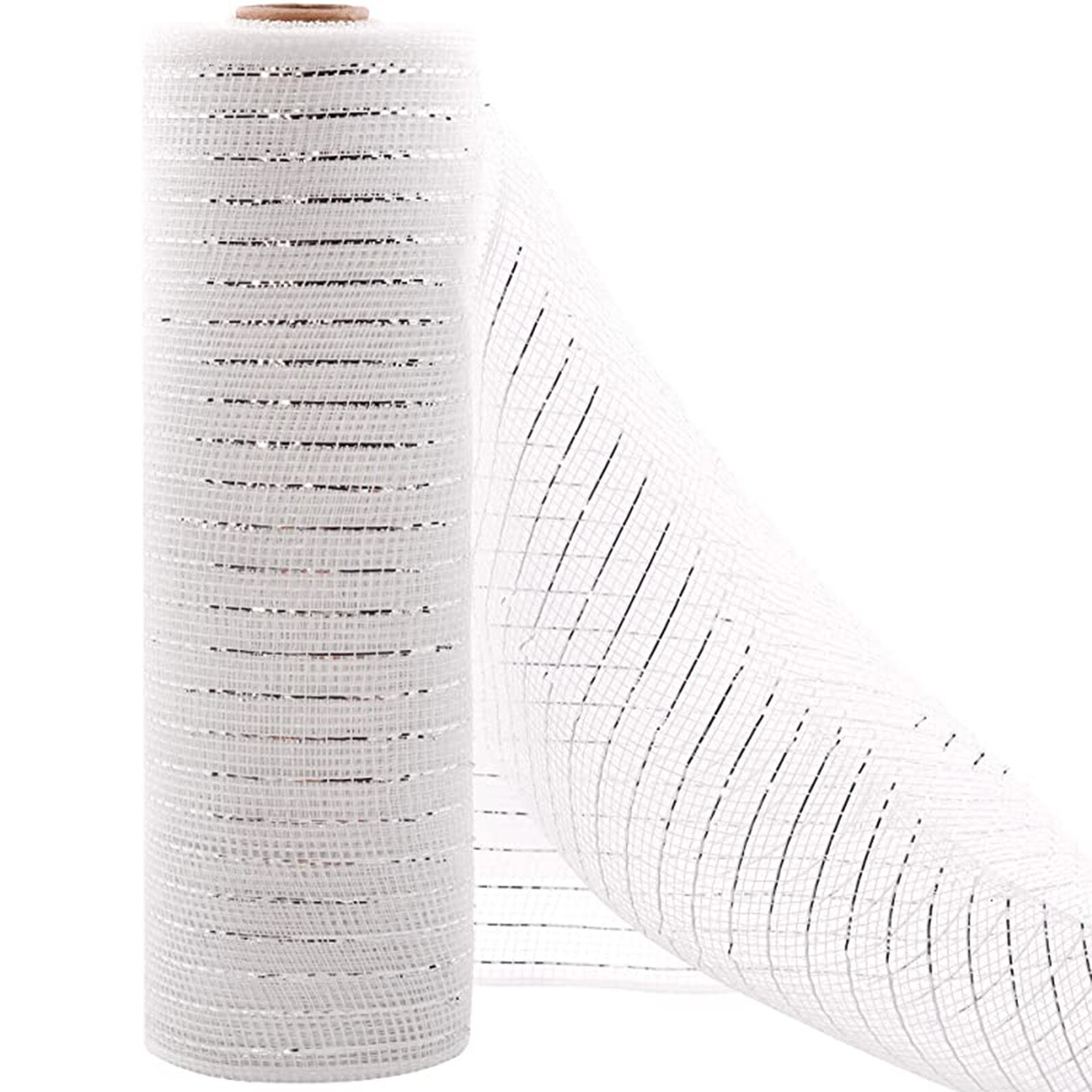 Christmas Deco Poly Mesh Ribbon with Metallic Foil Each Roll for Wreaths Swags Bows Wrapping and Decorating Rolls