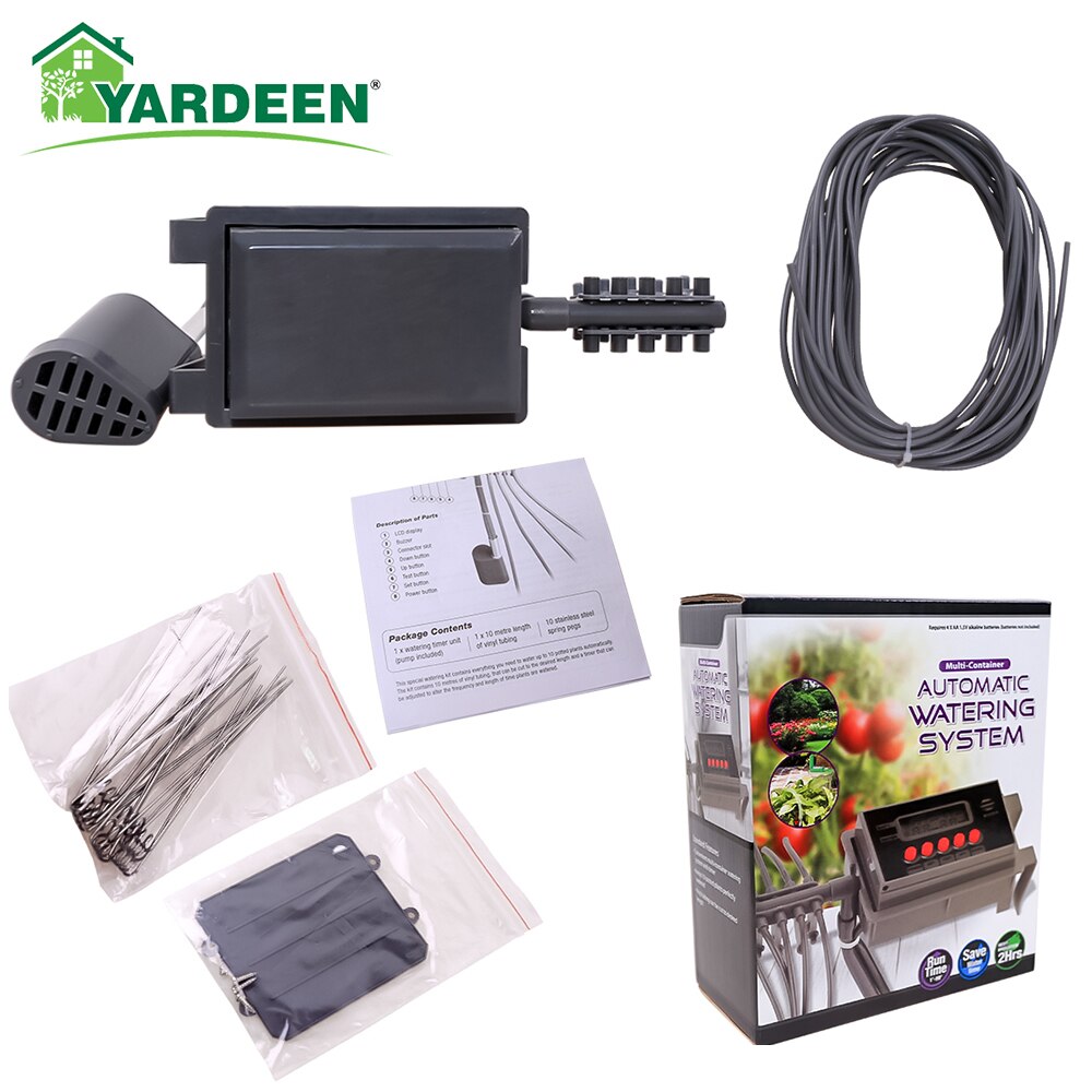 Home Garden Indoor Automatic Smart Drip Irrigation Watering Kits System Plants ,Flowers Small Pump Controller Grey