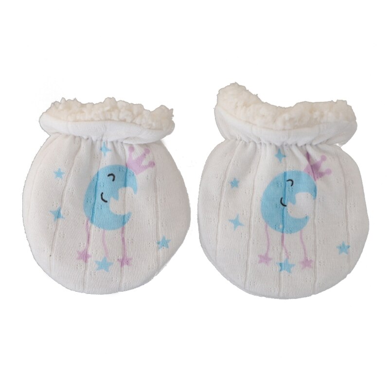 Guantes cálidos de invierno para bebés, manoplas de lana gruesas antiarañazos para niños y niñas de 0 a 6 meses: BL-2