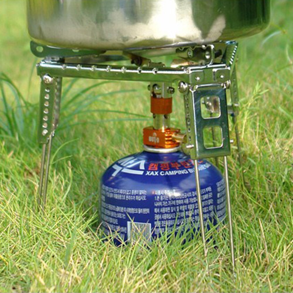 Outdoor Cooking Camping Portable Folding Stainless Steel Triangle Bracket Foldable Stove Pot Stand