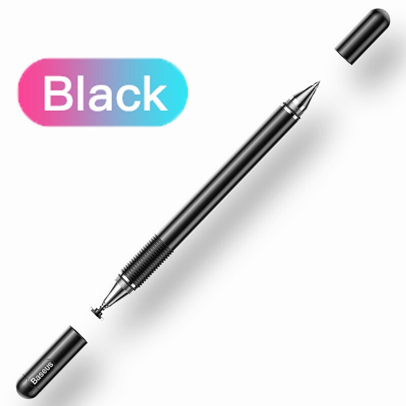 Baseus 2 in 1 Stylus Pen for Tablet Smartphone Universal Capacitive Pencil For iPad iPhone Samsung Surface Android IOS Xiaomi: Black