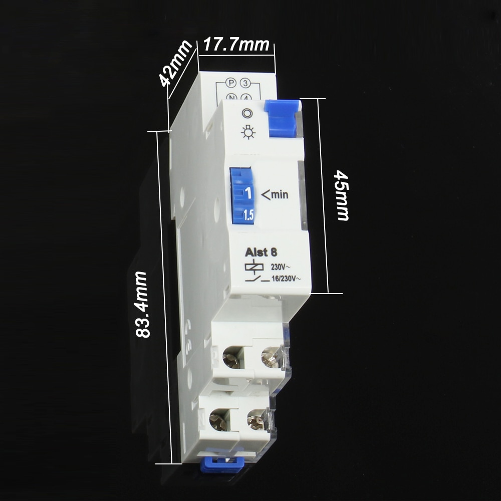 Alst 8 (e8) e8 trappljus tidbrytare timer styrenhet 16a 220v bra 1-7 minuter 1 to 7 minuter timer