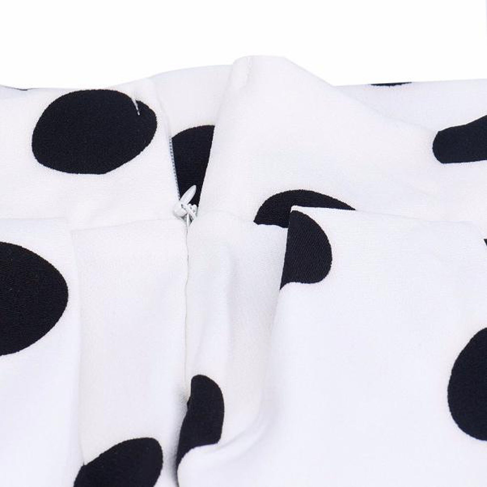 Falda blanca para mujer, falda informal estilo Harajuku con estampado de lunares, estilo Retro, para verano