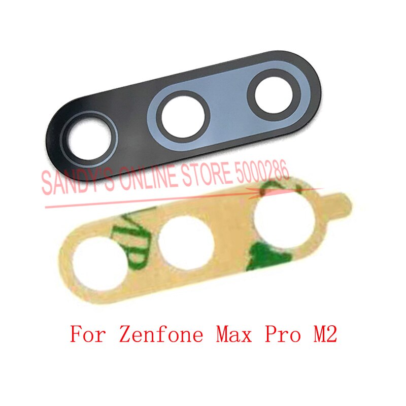 10 PCS Rear Camera Glass Lens For Asus Zenfone Max Pro M2 ZB631KL Back Rear Camera Glass Lens Cover With Adhesive Sticker