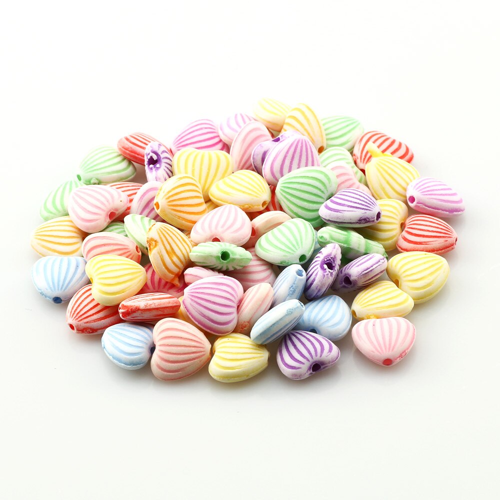 Mehrfarbige, niedliche acrylperlen in cartoon-form, lose zwischenperlen für die schmuckherstellung (diy-ketten, ohrringe, halsketten, armbänder): 11 x 10mm 50 stück