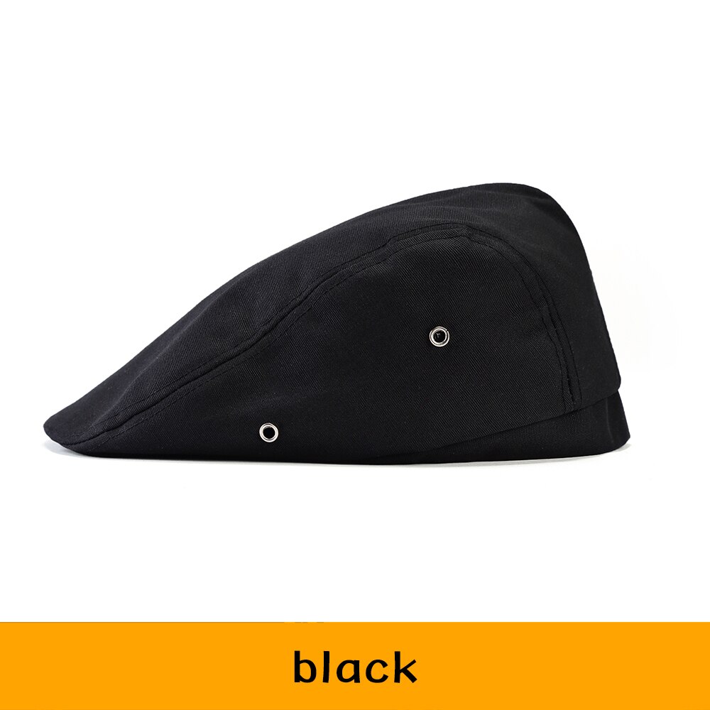Gorras de lona ajustables Unisex restaurante Hotel Uniforme de Trabajo cafetería panadería Sushi tienda Pizza tienda camarero accesorios para trajes: Black