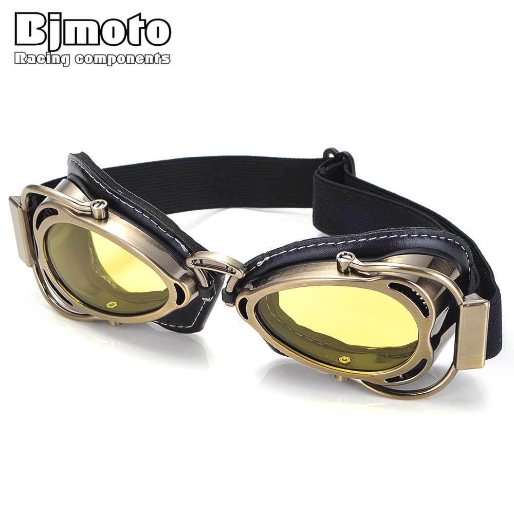 Gafas Vintage a prueba de viento y polvo para casco de motocicleta, gafas para Cruiser Cafe Racer, gafas de piloto
