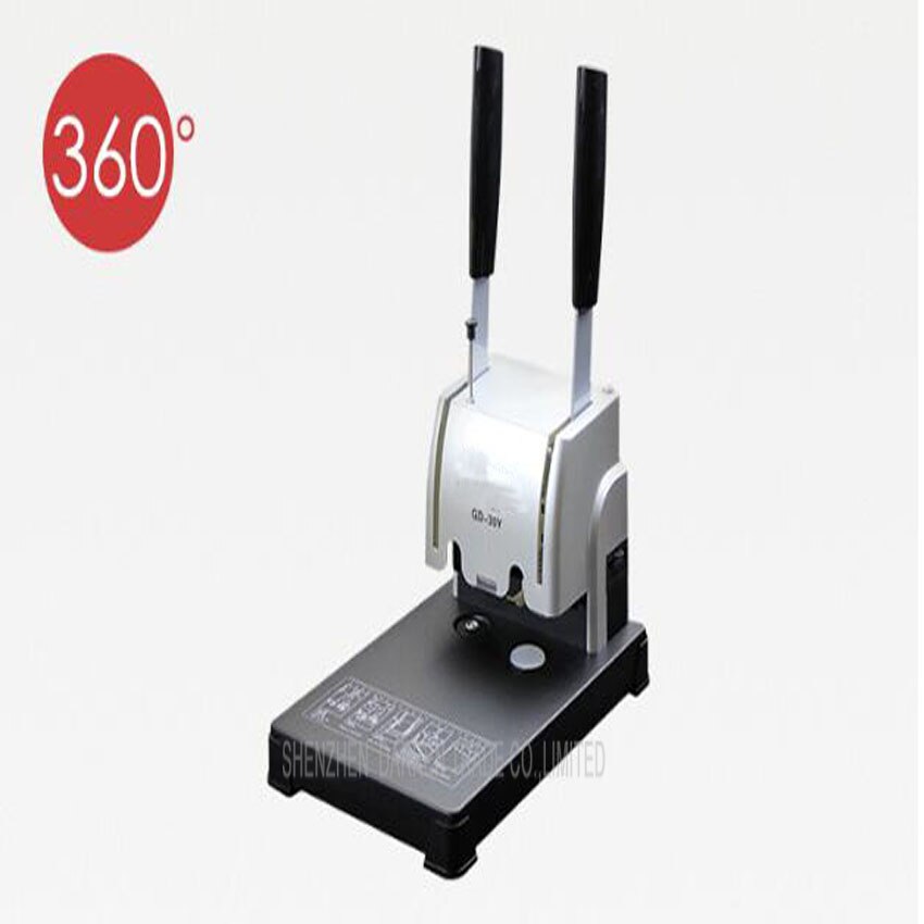 1PC GD-30Y electric book binding machine,financial credentials, document,archives binding machine,manual drill