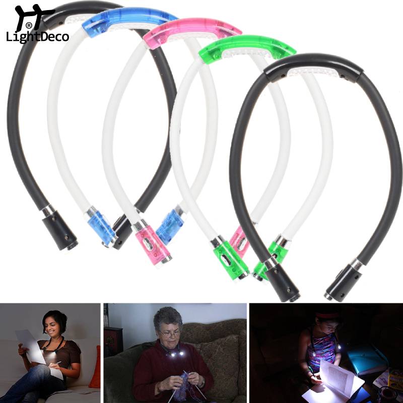 LED Neck Light Book Reading Lamp Flexible Handsfree Night Flashlight Camping Light Led Night Flash Light Outdoor Camping Light