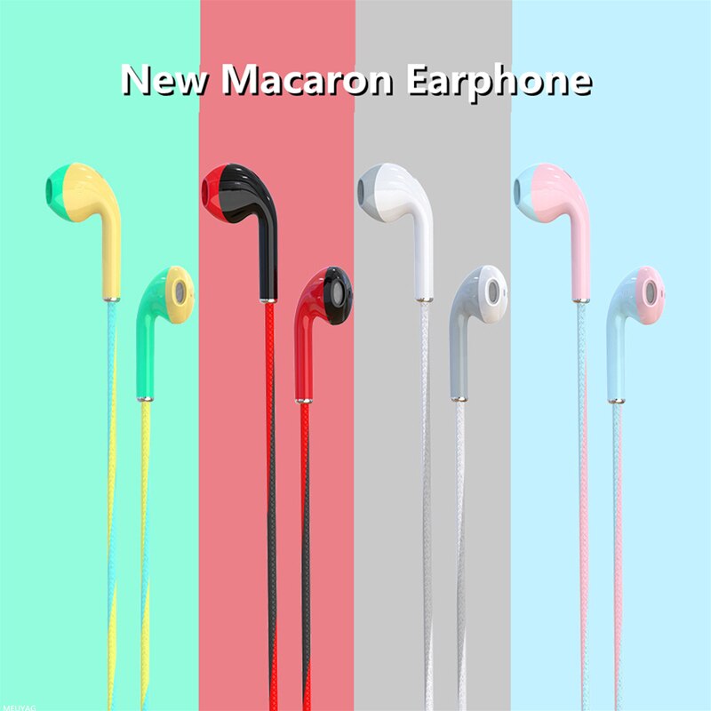 M&amp;J Wired Sport Earphone 3.5MM In Ear Phones Headphone Hands free Headset Bass Earbuds Stereo For Iphone Samsung earpiece PC