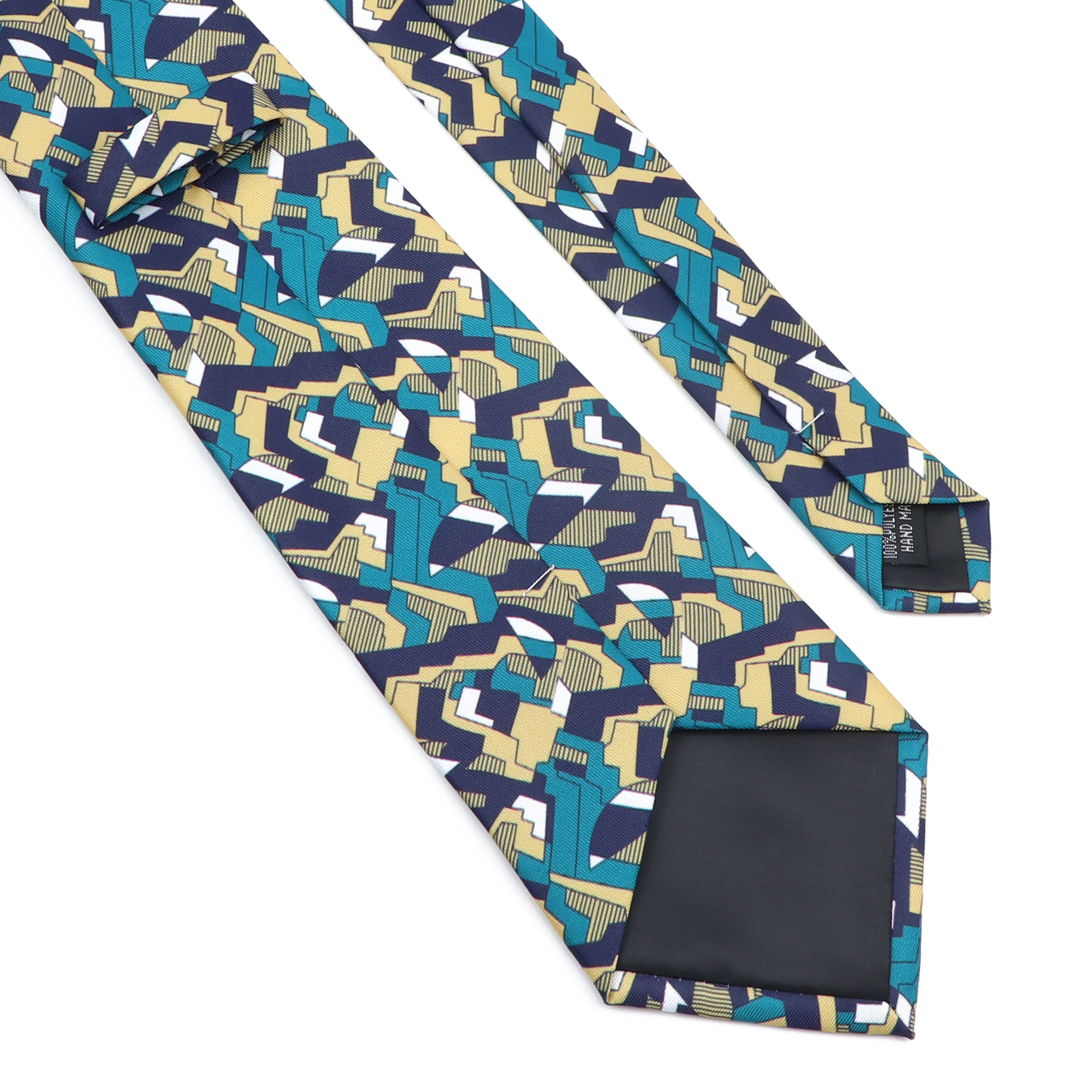 9cm Brown Blue Men Tie Vintage Floral Geometry Print Necktie Mens Wedding Business Meeting Suit Shirt Daily Wear Accessories