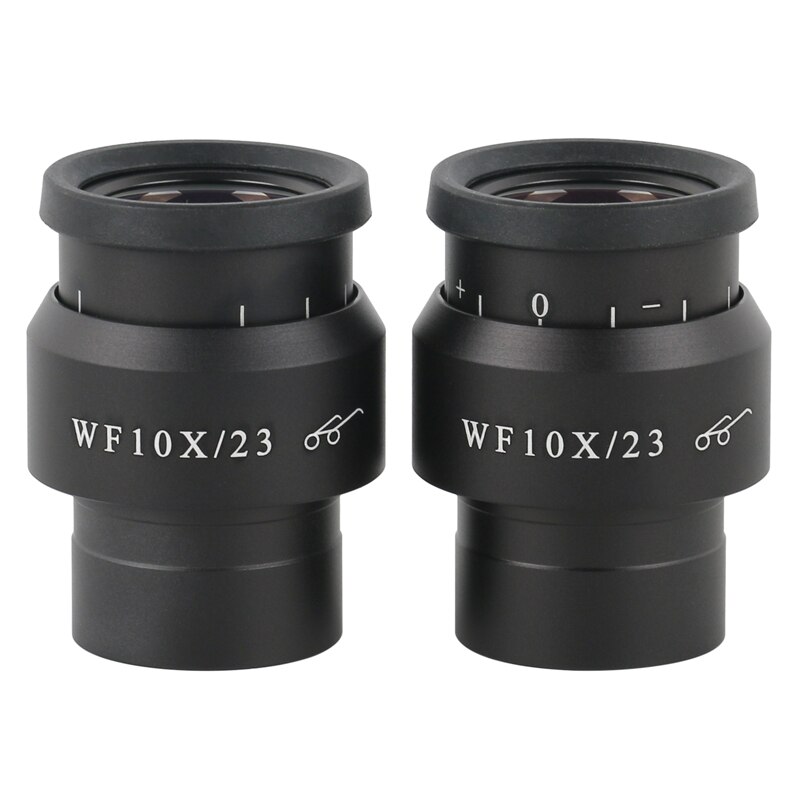 Óculos de campo amplo para microscópio estéreo, pares de óculos wf10x wf15x wf30x wf10x/23, tamanho de montagem 30mm com visão 23mm