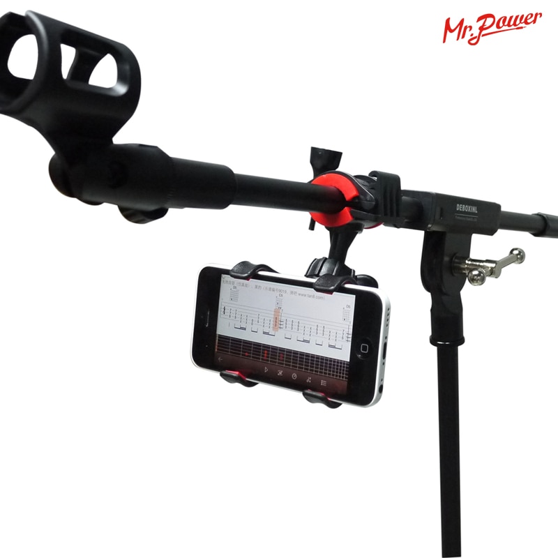 Universal Music Sheet Stand Microphone Mic Stand Phone Holder for iPhone Samsung Smart Phones look The Musical Sheet