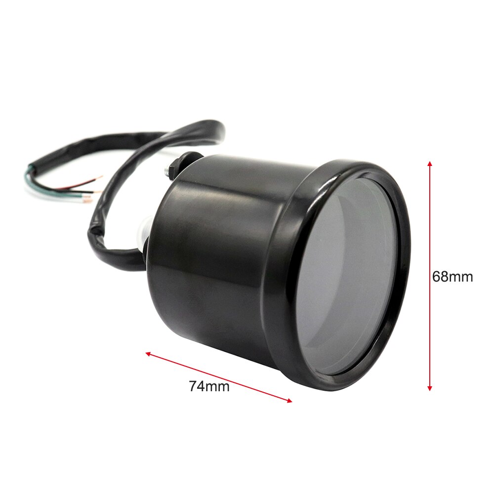 Universal 12V Motorcycle Multi-Function Tachometer Digital Speedometer LCD Display 7 Background Color 0-10000 RPM 0-199 KM/H