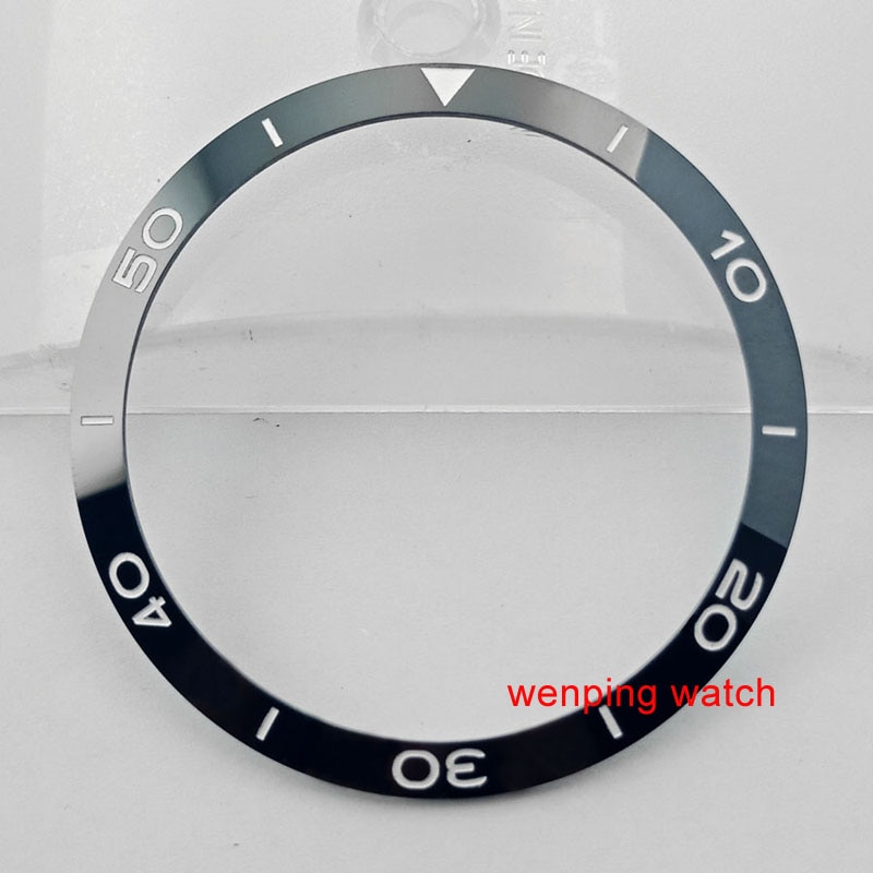 39mm zwarte/blauwe bezel insert keramische bezel horloge accessoires kit 41mm herenhorloges