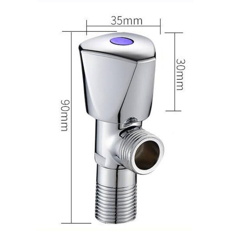 G1/2*1/2 mosiądz zagęszczony Tri zawór kątowy robić kranów i bojlerów uniwersalny zawór kątowy, przedłużony nici na zimno/ciepłej wody zawór wlotowy