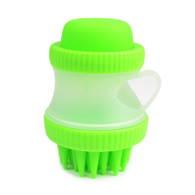Dispensador de champú de baño multifunción para mascotas, cepillo masajeador de silicona multifunción, limpieza de ducha y cachorro, lavado de perros