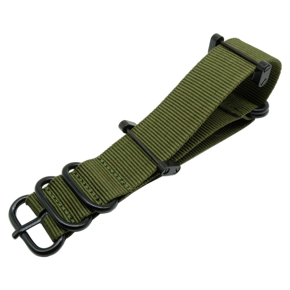 nato lange Suunto Core Nylon Strap Band Kit w Lugs Adapters 24mm Zulu Horlogebanden nylon smart armband voor mannen: Groen