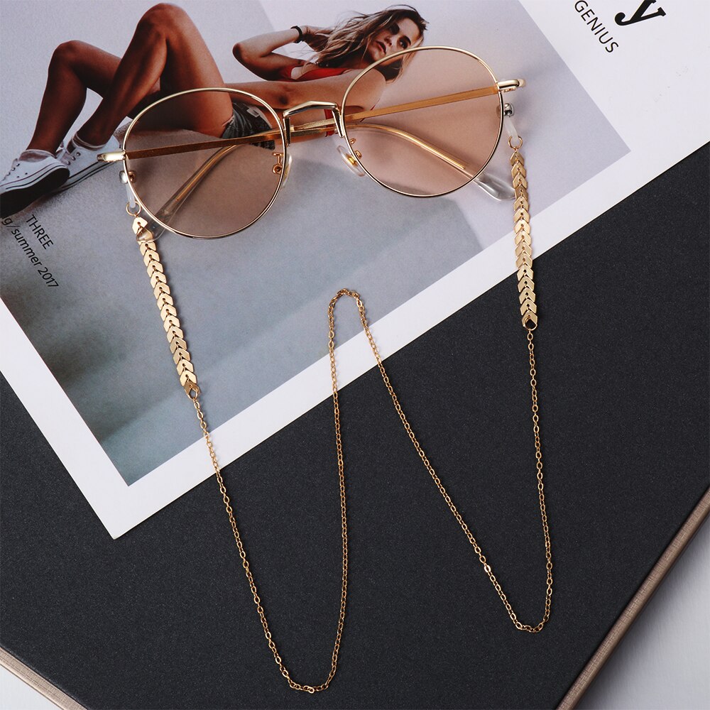 1Pcs Eyeglasses Chains Women Metal Sunglasses Reading Glasses Cords Vintage Glasses Holder Strap Lanyards Eyewear: BZ1351