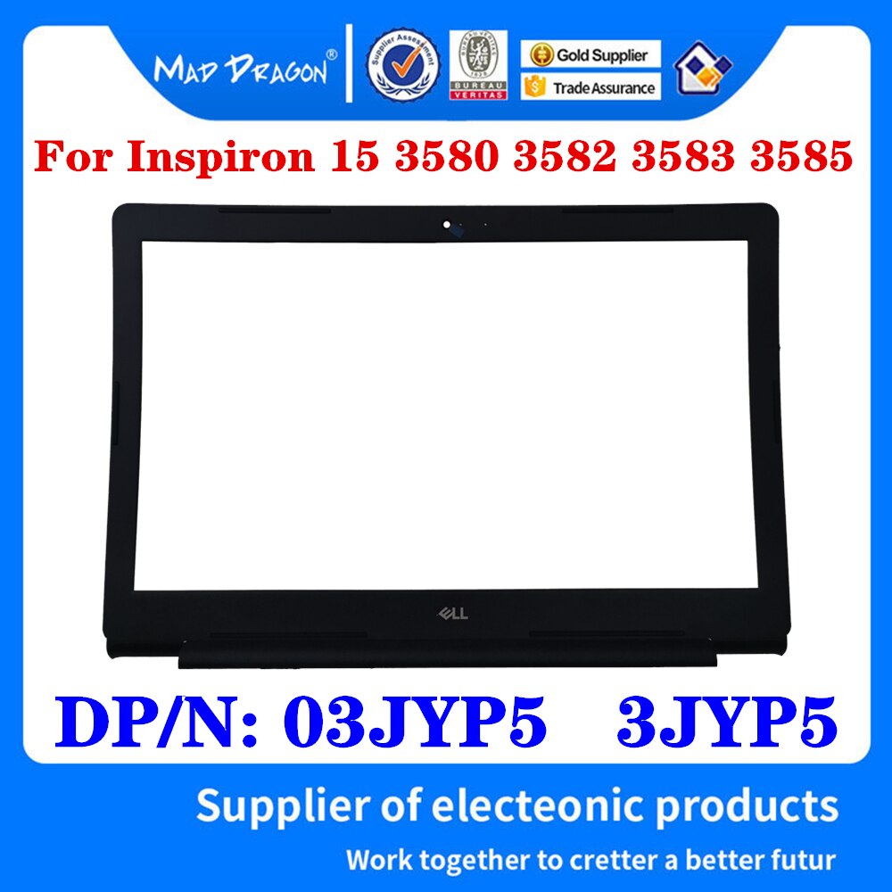 Novo original palmrest capa superior teclado c escudo preto para dell inspiron 15 3580 3582 3583 3585 0p4mkj p4mkj 086hkp 86hkp: 03JYP5