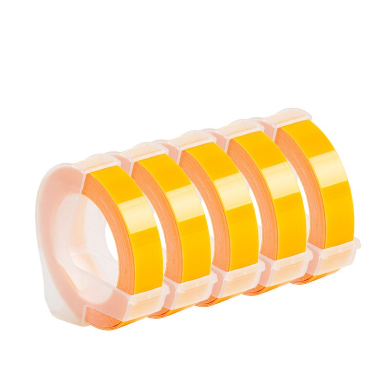 Red Embossing Label Maker with 6mm 9mm label maker tape for MOTEX E101 Mini Alphabet printing machine Typewriter Label Printer: 5pcs yellow tape