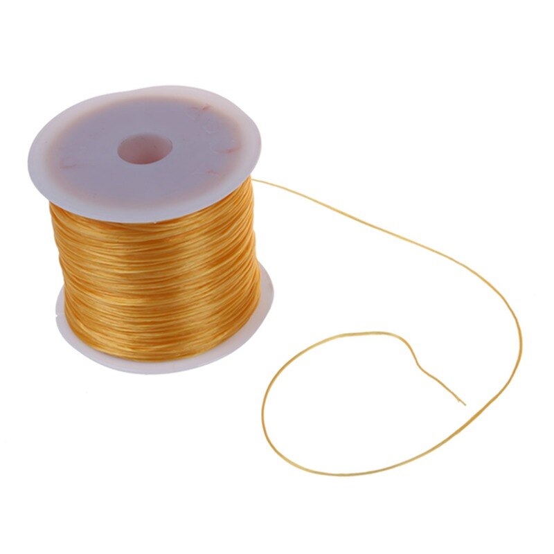-60m Rekbare Elastische Crystal String Koord Draad Voor Sieraden Maken, Goud Geel