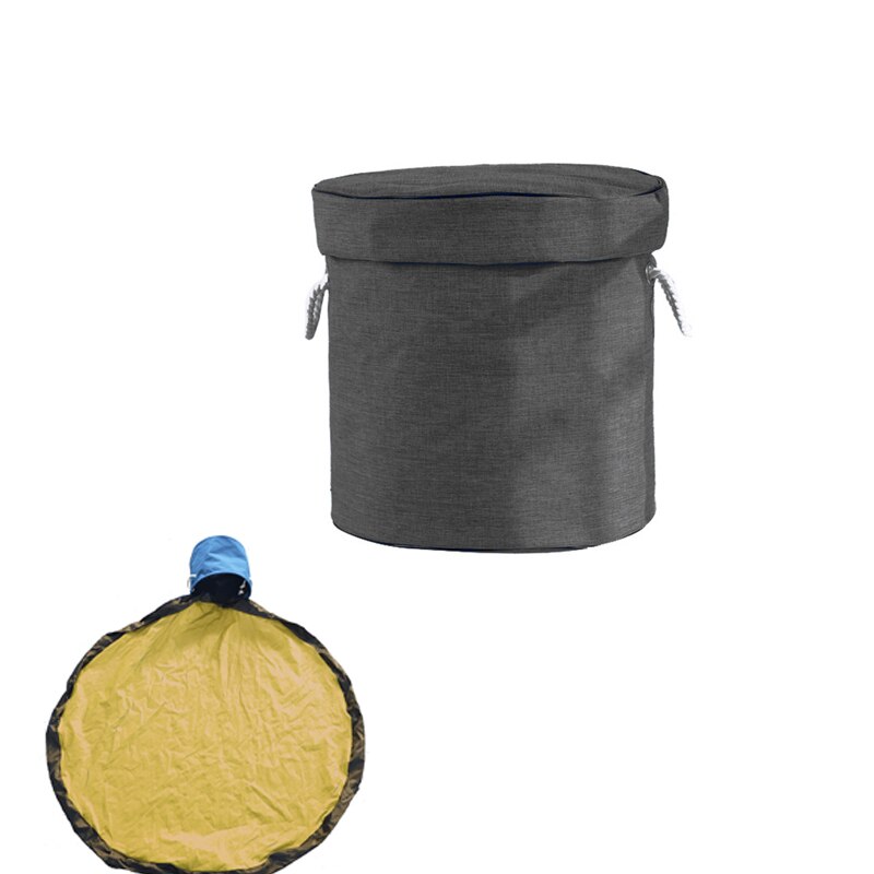 Slide away brinquedo clean-up saco de armazenamento fingir jogar brinquedos portáteis organizador doméstico recipientes de armazenamento à prova dwaterproof água cestas de armazenamento: 1.5m Black