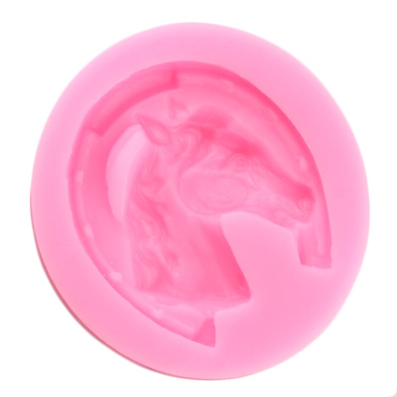 Cabeza de caballo molde de silicona herramientas de decoración de pasteles Sugarcraft DIY hornear Chocolate Fondant moldes de arcilla polimérica para dulces