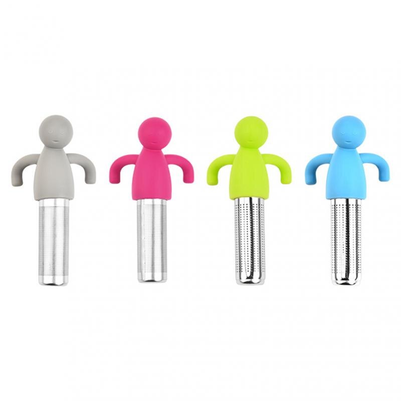 Stainless Steel Tea Maker Filter Food Grade Silica Gel Tea Maker Villain Tea Leakage Two Handed Tea Separated Vertical Tea Maker