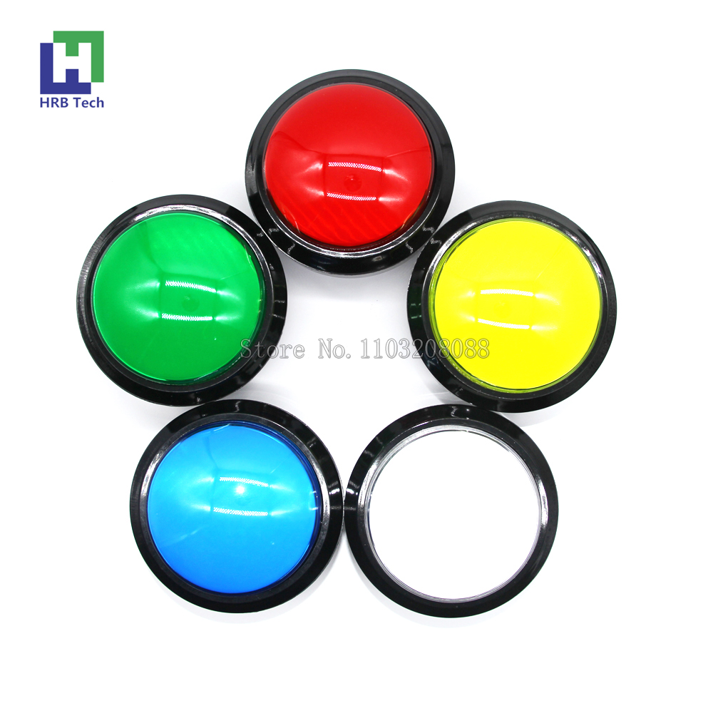 100Mm Grote Ronde Drukknop Led Verlicht Met Microschakelaar Voor Diy Arcade Game Machine Onderdelen 5/12V Grote Dome Lichtschakelaar